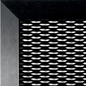 Telaio in alluminio nero e griglia