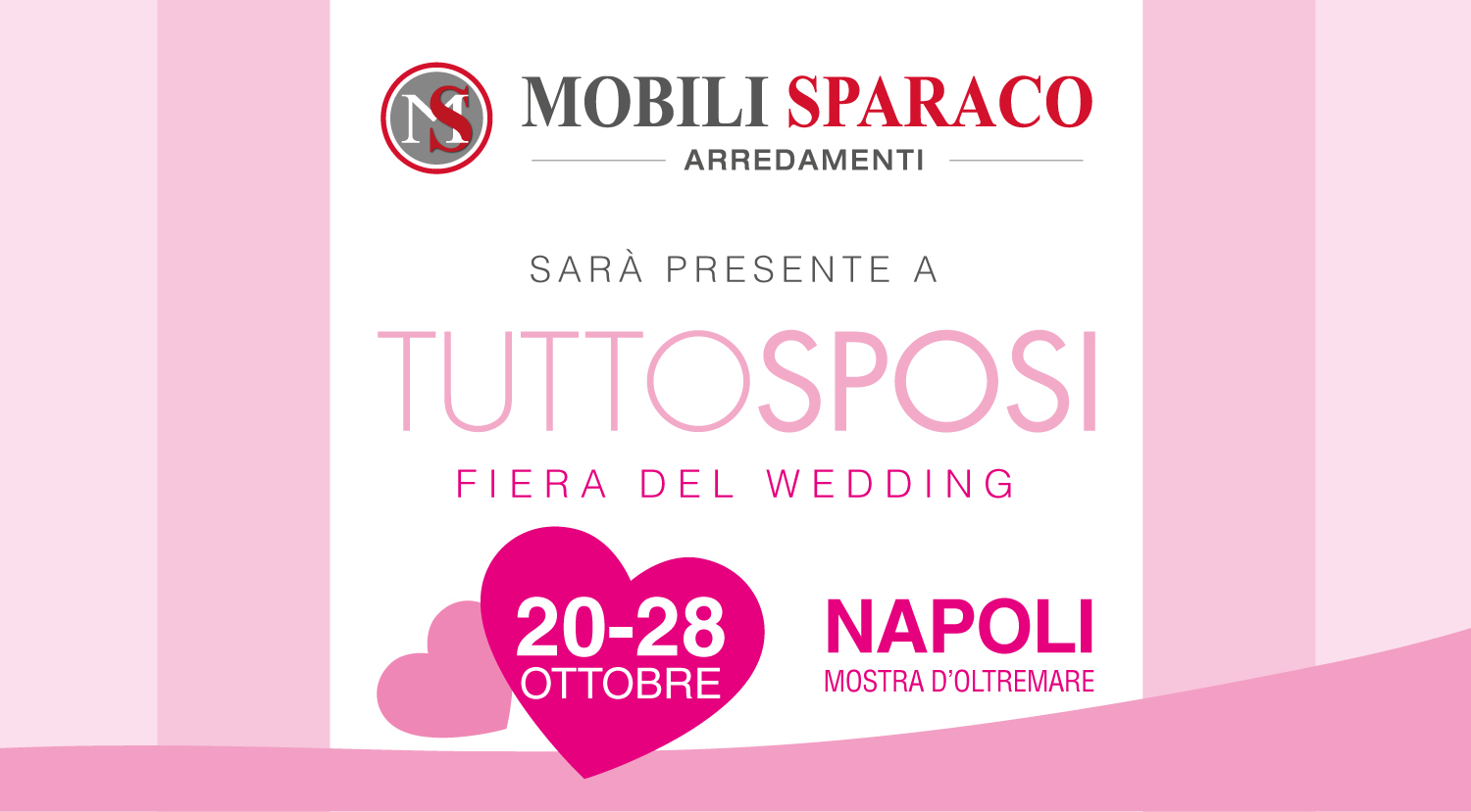 Mobili Sparaco sarà presente alla fiera del wedding Tutto Sposi 2018