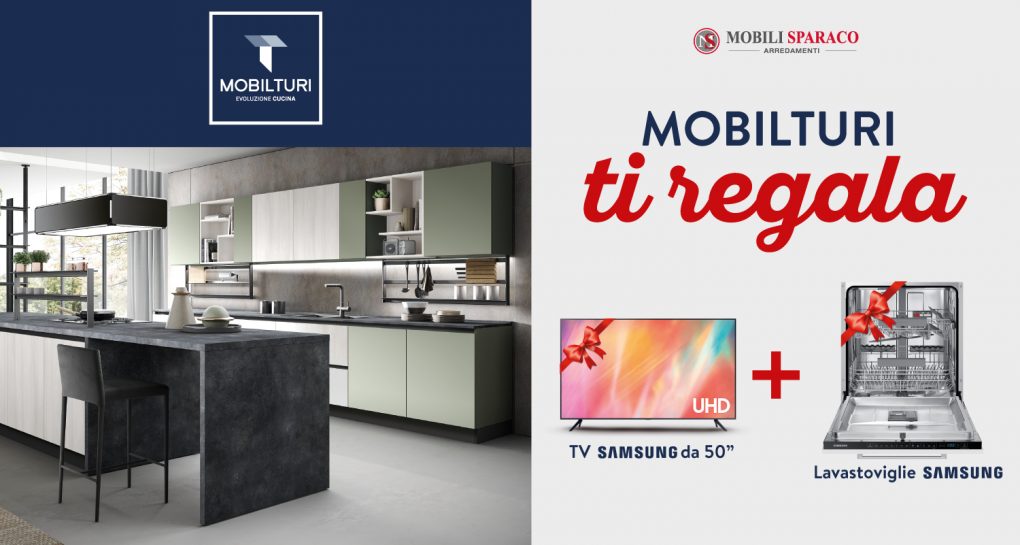 Cover TV + Lavastoviglie in regalo con Mobilturi