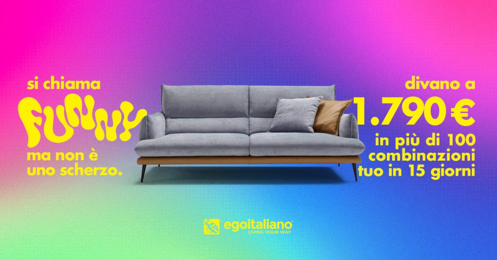 Promo delivery fast di egoitaliano con divano funny
