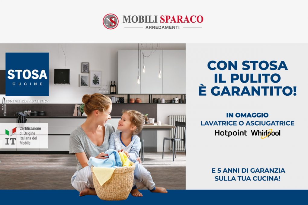 con stosa il pulito è garantito, lavatrice o asciugatrice in omaggio